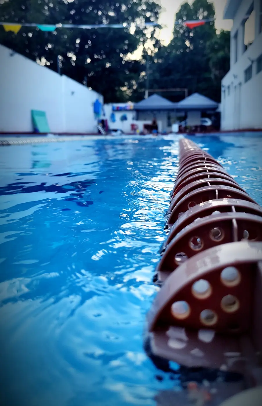 Carril para clases de natación en Palapas Protudec, Cancún